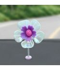 5pcs /Set Car Shaking Flower Ornament Simulated Small Flower Car Interior Decoration(Purple)