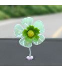 5pcs /Set Car Shaking Flower Ornament Simulated Small Flower Car Interior Decoration(Green)