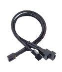 0.27m Computer PWM Temperature Control Cooling Fan Extension Cable Chassis HUB Connector(1 In 3)