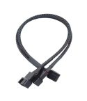 0.27m Computer PWM Temperature Control Cooling Fan Extension Cable Chassis HUB Connector(1 In 2)