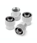 4pcs /Set Skeleton Car Tire Universal Aluminum Valve Cap(Silver)