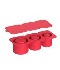 Silicone Ice Molds With Lid For Stanley Tumblers Cups Can Making 3 Hollow Cylinders(Red)
