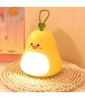 Cartoon LED Portable Night Light USB Rechargeable Plug-in Bedroom Bedside Lamp(Yellow)