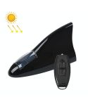 Solar Remote Control Signal Radio Shark Fin Antenna Anti-Tailgating Roof Warning Light(Black)