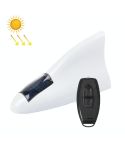 Solar Remote Control Signal Radio Shark Fin Antenna Anti-Tailgating Roof Warning Light(White)
