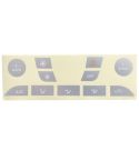 For 1999-2005 Ford Focus Air Conditioning Button Switch Repair Sticker(Silver)
