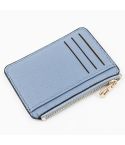 Multi-card Slot Zipper Card Holder Large Capacity Ultra-thin Coin Purse(Sky Blue)