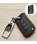 For Volkswagen Jetta Car Key Cover Multifunctional Keychain Anti-lost Number Plate(B)
