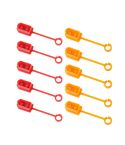 10pcs /Pack XT60 Lithium Battery Plug Protective Cover Plug Dustproof Anti-oxidation Insulation Cover(Yellow+Red)