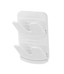 Wall Mounted Pot Lid Holder Kitchen Double Layer Multifunctional Folding Rack(White)