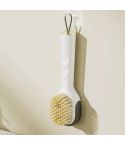 Multifunctional Liquid-filled Shoe Brush Household Cleaning Soft-bristled Laundry Brush(White)