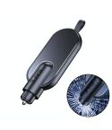 Aluminum Alloy Multifunctional Car Safety Hammer Window Breaker(Black)