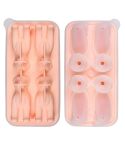 3D Dog Shaped Household Silicone Ice Mold Bar Ice Making Box(Pink)