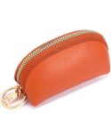 Mini Car Key Bag Large Capacity Soft Leather Coin Purse(Brown)