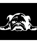 2pcs British Tired Puppy Car Decorative Sticker(Reflective Silver White)