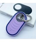 For Samsung Galaxy SmartTag2 Silicone Protective Case Positioning Loss Prevention Keychain(Purple)