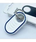 For Samsung Galaxy SmartTag2 Silicone Protective Case Positioning Loss Prevention Keychain(White)