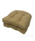 1pair 48 x 48cm Garden Patio Rattan Chair Waterproof Cushion Thick Soft Sofa Cushion(Light Brown)