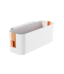 Dormitory Storage Hanging Basket Bedside Hanging Shelf Desktop Storage Box(Orange)