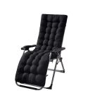 170x53x8cm Thickened Slip-on Home Recliner Cushion Garden Rocking Chair Cushion(Black)