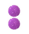 2pcs Anti-fouling Anti-tangle Hair-absorbing Clothes Cleaning Balls Anti-static Knotting Hedgehog Wash Balls(Purple)