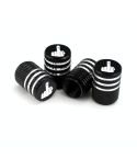4pcs Laser Ioon Car Tire Modification Universal Valve(Black)