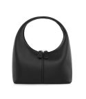 Simple Niche Leather Women Bag Pure Color Design Texture Handbag(Black)