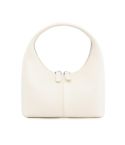 Simple Niche Leather Women Bag Pure Color Design Texture Handbag(White)