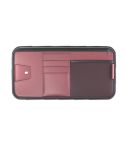 Car Sun Visor Card Glasses Holder Zipper Storage Bag(Red)