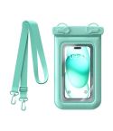 IPX8 Mobile Phone Waterproof Bag Sponge Shock Absorption Floating Swimming Phone Case(Mint Green)