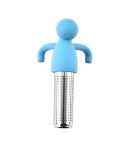 Man Shape Tea Filter Brewer 304 Stainless Steel Tea Strainer(Blue)