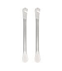 2pcs Metal Bicycle Tire Pry Bars Levers Mountain Bike Tire Removal Tools(Silver)