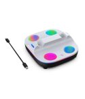 For PS5 Controller Dual Charger Charging Stand Docking Station With RGB Ambient Light(White Black)
