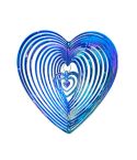 Outdoor Wind Chime Heart Shape Bird Repeller Garden Decoration Bird Catcher(Blue)