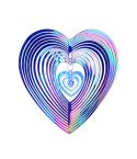 Outdoor Wind Chime Heart Shape Bird Repeller Garden Decoration Bird Catcher(Purple)
