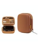 Cwatcun H45 Mini Storage Bag Small Microslice Digital Camera Bag PU Waterproof Hard Shell Bag(Brown)