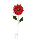 Outdoor Lawn Garden Landscape Arrangement Decorative Iron Flower Inserts(Red)