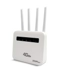 For European / Asian / African 4G CPE WiFi6 Plug-in Wireless Router Dual Port Wireless Hotspot, EU Plug(Milky White)