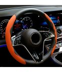 38cm Liquid Silicone Sweat-Absorbing Anti-Skid Car Steering Wheel Cover(Orange)