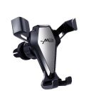 Car Snap-On Air Vent Gravity Cell Phone Navigation Mirror Holder(Silver)