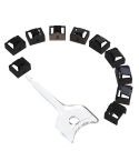 RJ45 Pport Anti-theft Lock Removable Dust Plug(Black 10 Plug+1 Key)