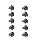 10pcs /Set RJ45 Network Port Dust Plug Router Network Cable Protection Cover(Black)