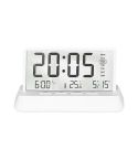 Multifunctional Temperature / Date Display Electronic Alarm Clock(White Transparent)