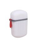 Portable Sealing Soap Box With Lid Double Drainable Travel Soap Case(White)