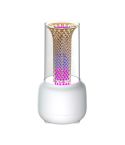 150ml Candle Light Aroma Diffuser Timable Air Humidifier Essential Oil Night Light(White)