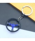 Car Steering Wheel Keychain Removable Key Pendant(Blue)