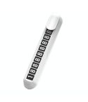 Car Temporary Parking License Plate Luminous Hidden Parking Phone Number Plate(White)