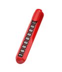 Car Temporary Parking License Plate Luminous Hidden Parking Phone Number Plate(Red)