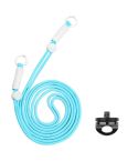 BRDRC Camera Strap Crossbody Lanyard With 1/4 inch Screw Anti-loss Rope Accessory(Light Blue White Knot)
