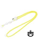 BRDRC Sport Camera Lanyard With 1/4 Inch Screw Anti-Lost Crossbody Lanyard(Yellow Rope White Knot)